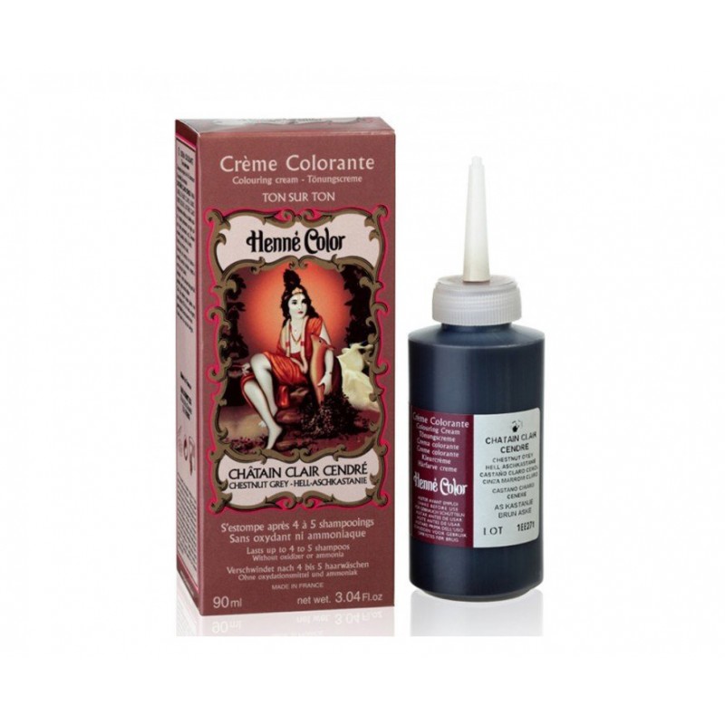 Obrázok Henna Créme Chatain Clair Cendré - Popolavogaštanová 90 ml - Henné Color