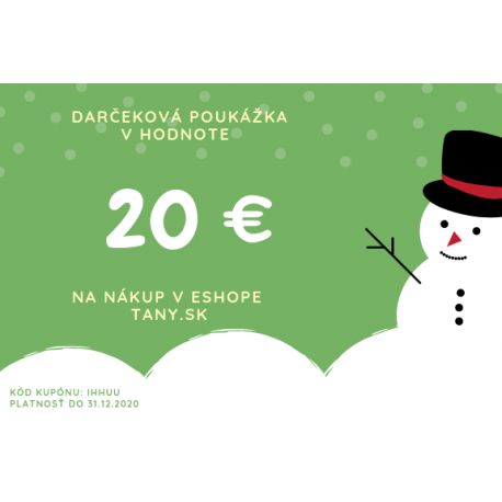 Vianočná darčeková poukážka v hodnote 20€