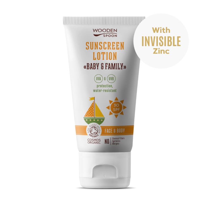 Obrázok WoodenSpoon Opaľovacie telové mlieko v tube Baby & Family SPF 30 150ml